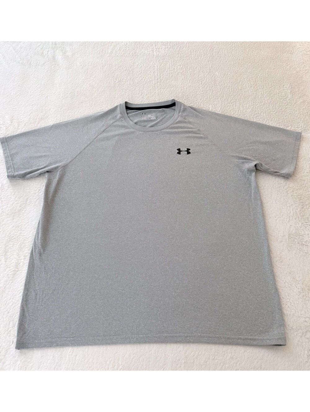 Under Armour HeatGear Men’s Large Gray Loose Fit Short Sleeve Athletic Shirt